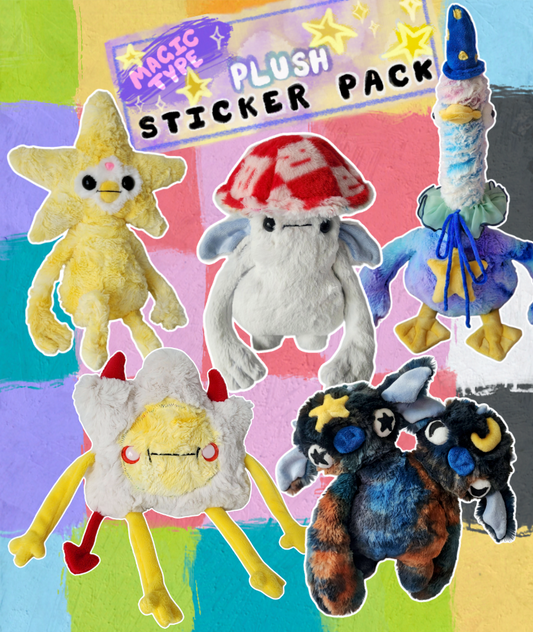 Sticker pack - magic type plush