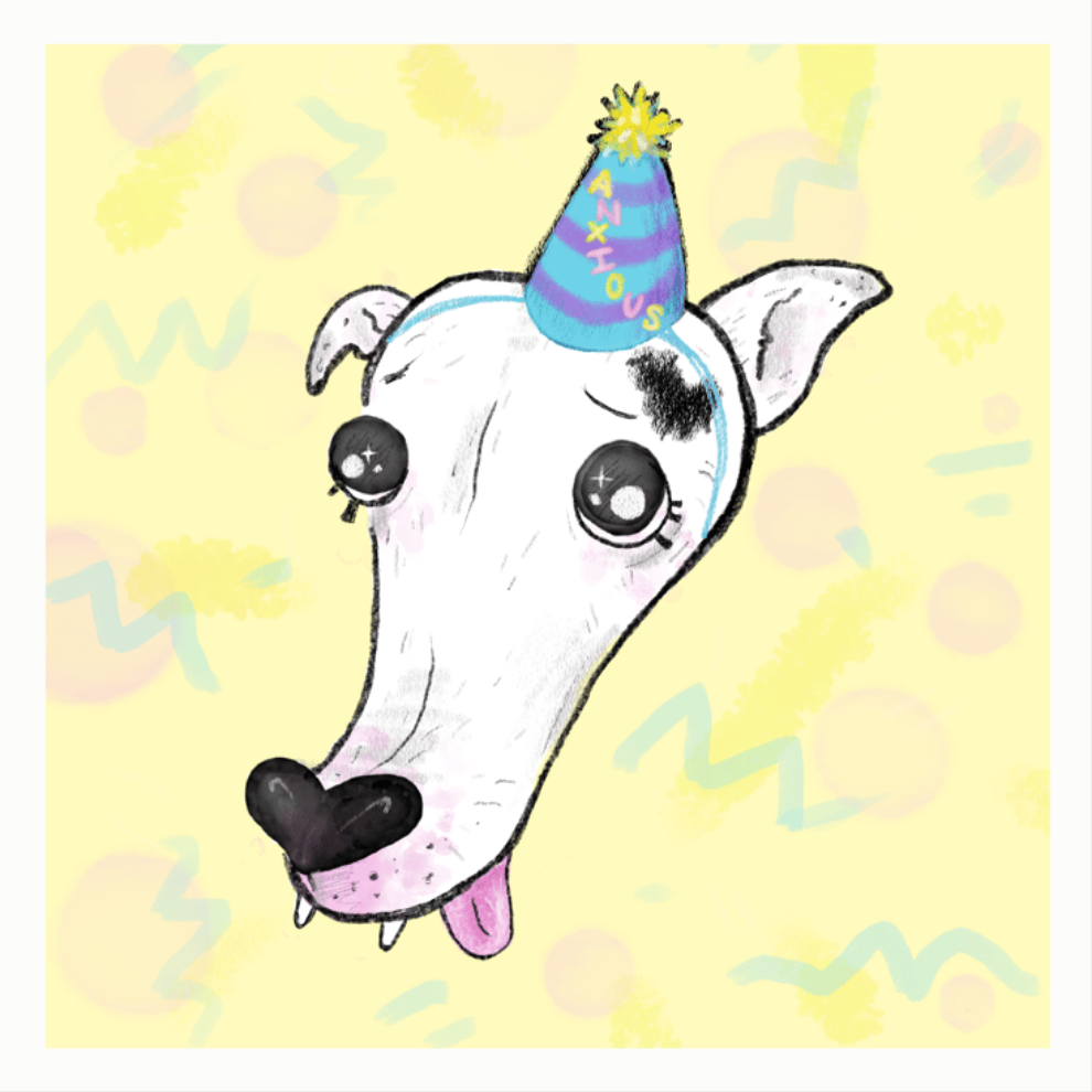 Noodle dog print