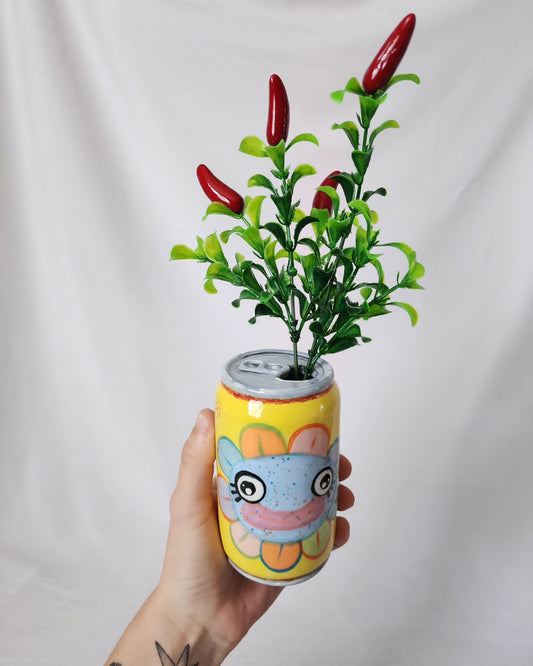 Ceramic Sani face can vase