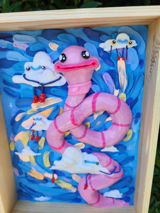 Gerryworm shadow box 3D painting