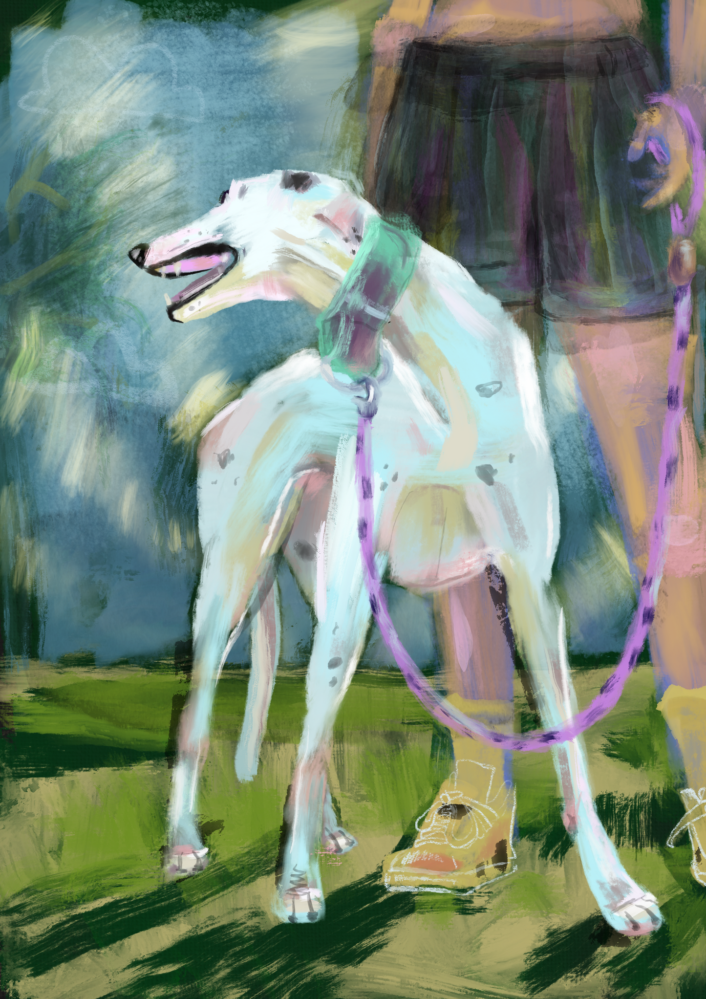 Noodledog print