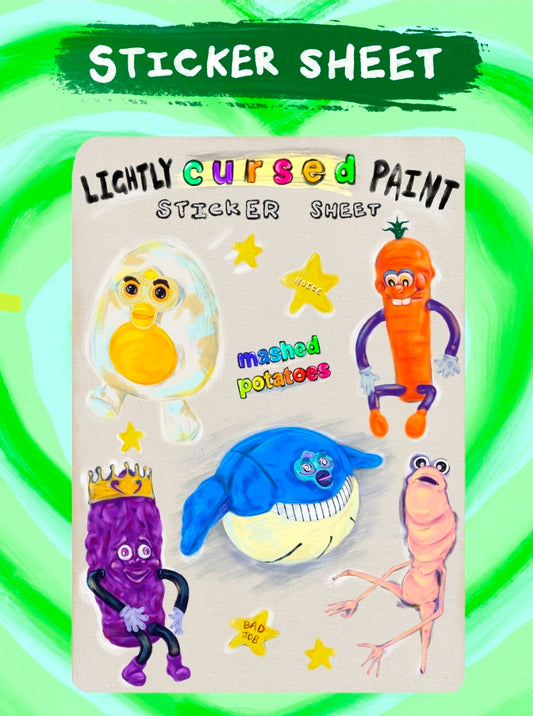 Cursed sticker sheet