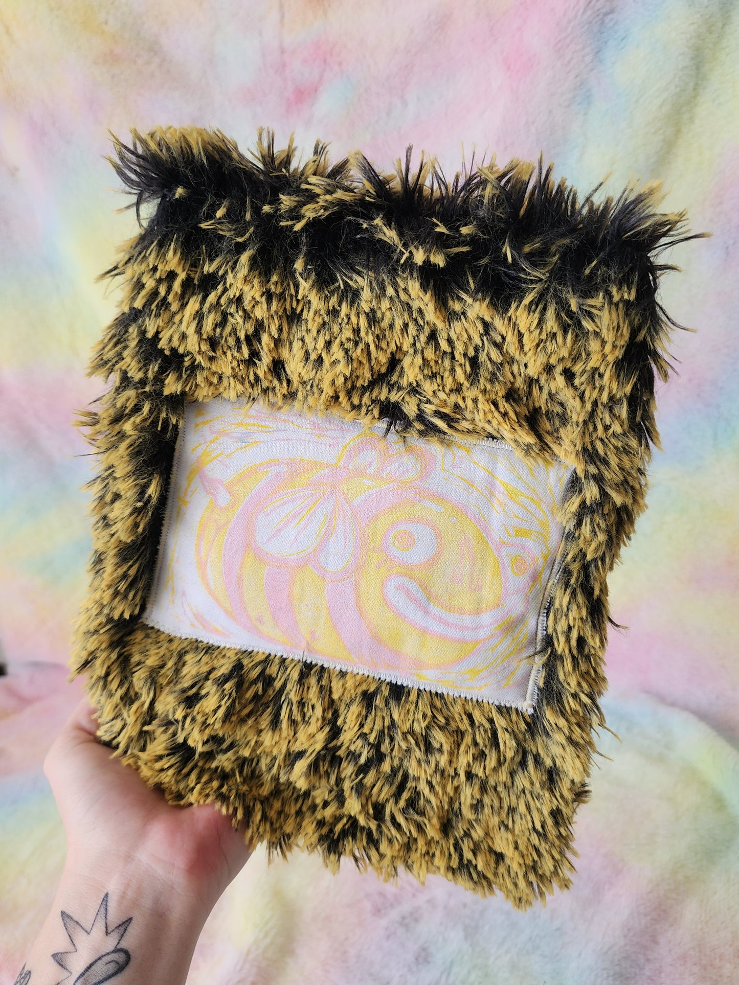 Handmade book - fuzzy bee