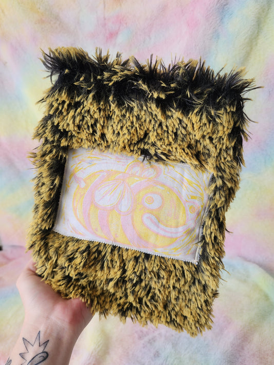 Handmade book - fuzzy bee