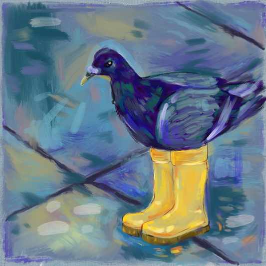 Pigeon boots print