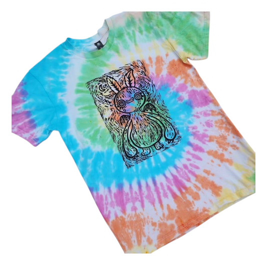 Linoprinted mothman tee