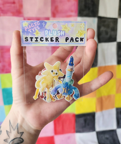 Sticker pack - magic type plush