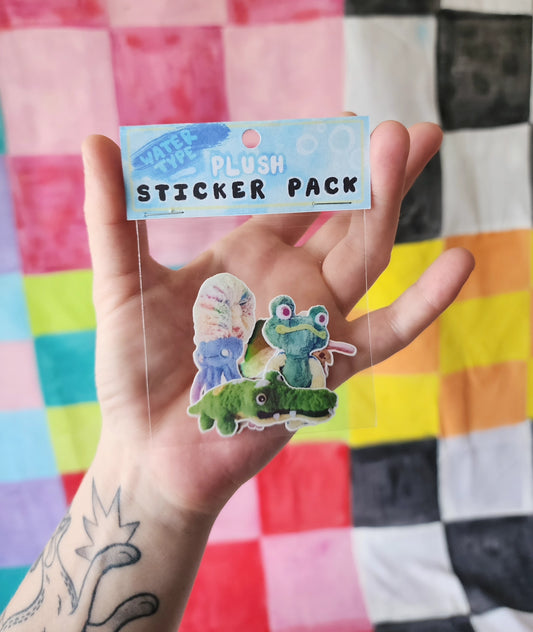 Sticker pack - water type plush