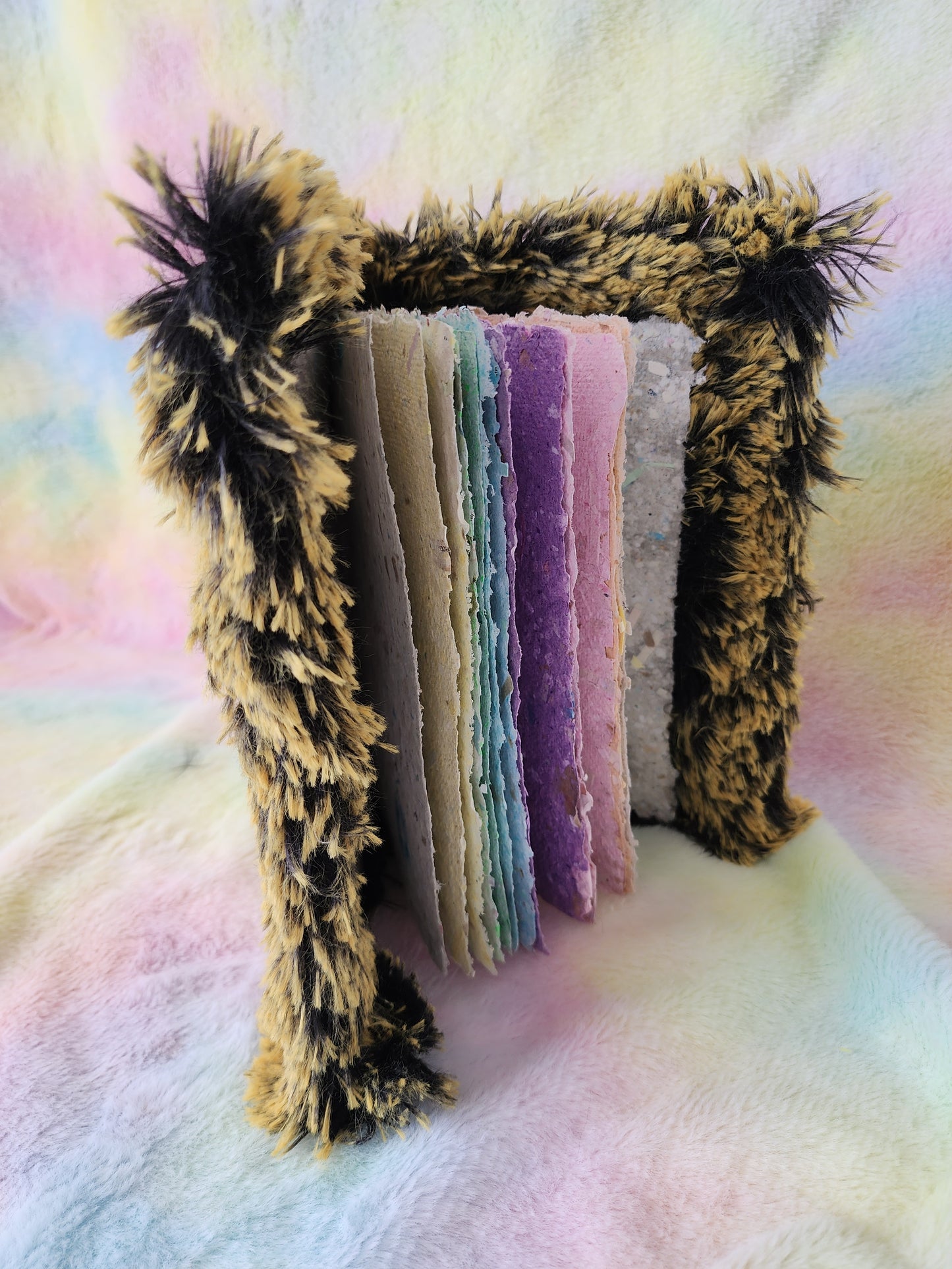 Handmade book - fuzzy bee