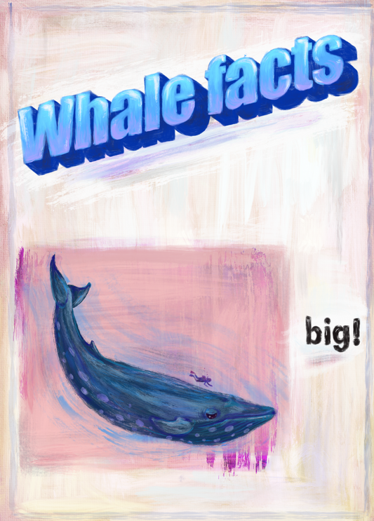 Whale facts print