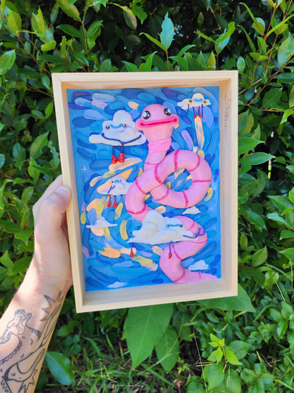 Gerryworm shadow box 3D painting