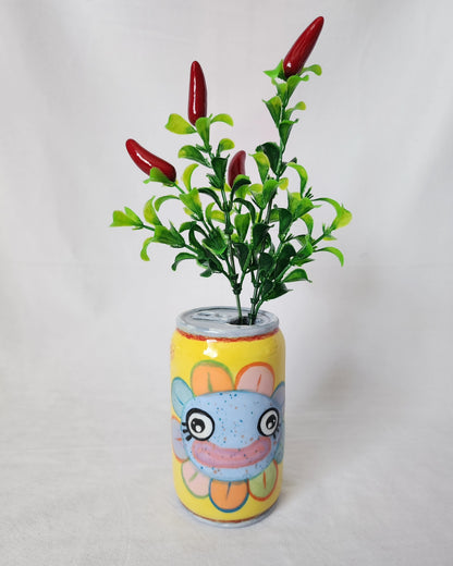 Ceramic Sani face can vase