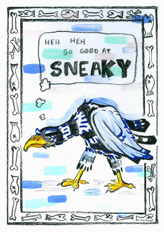 Sneaky eagle -  Original Artwork