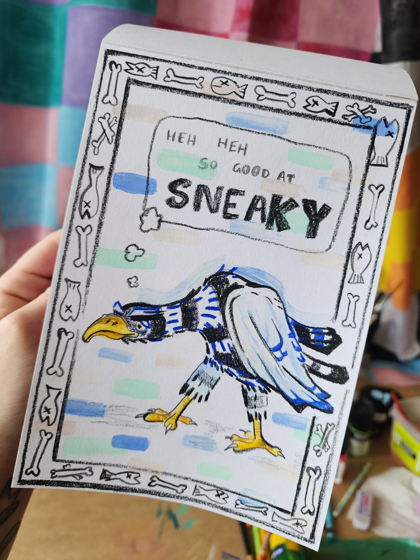 Sneaky eagle -  Original Artwork